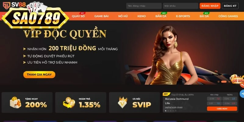 Website giải trí xanh chín SV88